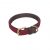 Weatherbeeta Leather Plaited Dog Collar Brown & Maroon Extra Extra Large