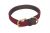 Weatherbeeta Leather Plaited Dog Collar Brown & Maroon Extra Small