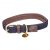 Weatherbeeta Leather Plaited Dog Collar Brown & Navy Extra Extra Large