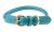 Weatherbeeta Rolled Leather Dog Collar Teal Extra Extra Large