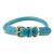 Weatherbeeta Rolled Leather Dog Collar Teal Extra Large